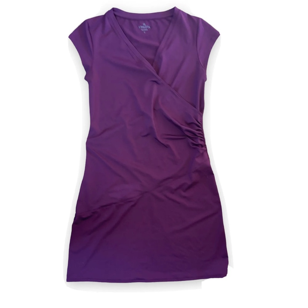 ATHLETA Nectar Faux Wrap Dress Purple Size Small